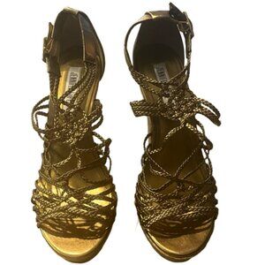 Jennifer Lopez Strappy Braided Wedge Heals Size 8